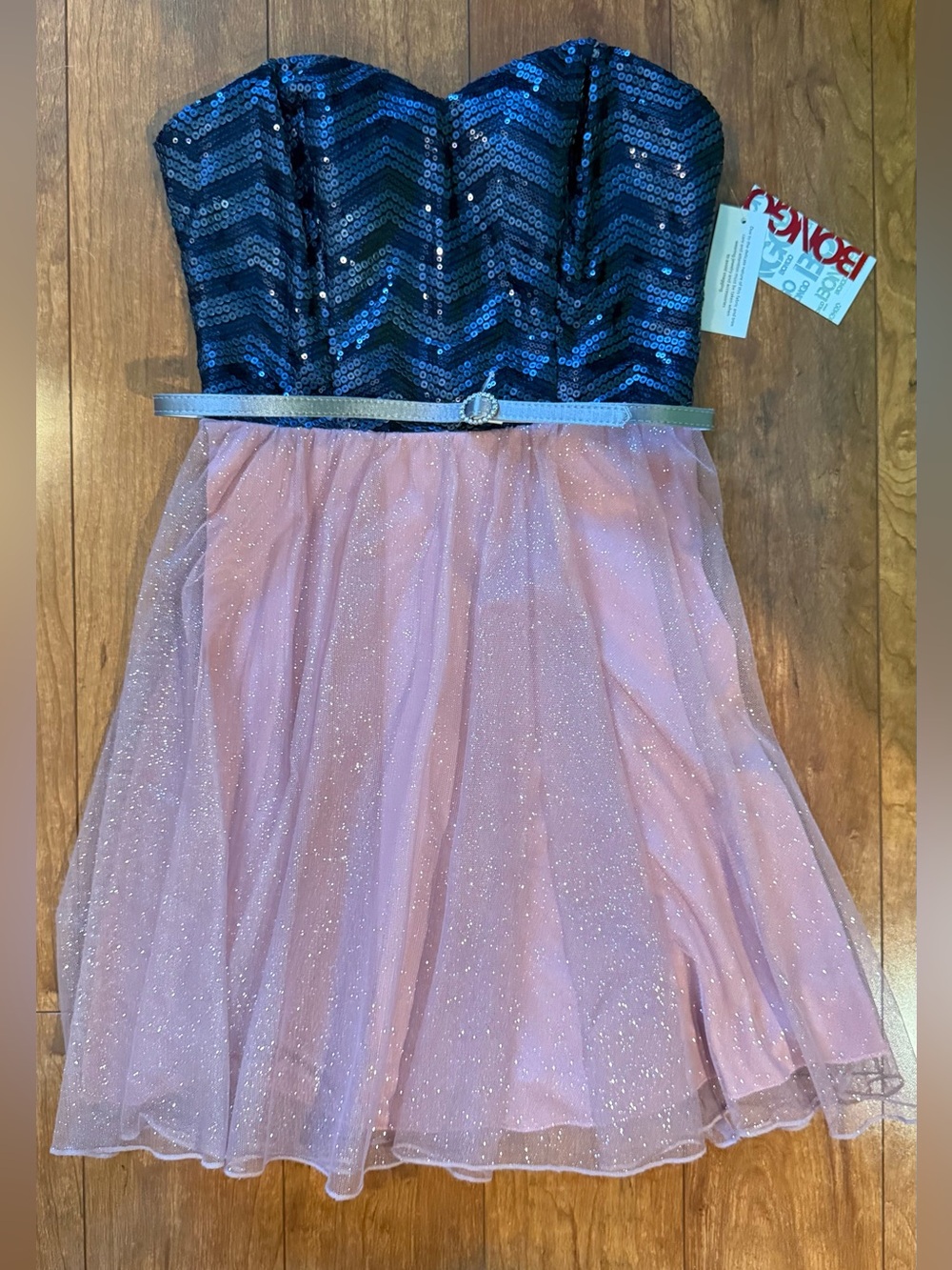 NWT Bongo Sequin Sweetheart Tulle Prom Homecoming Dress - Size 3 Juniors